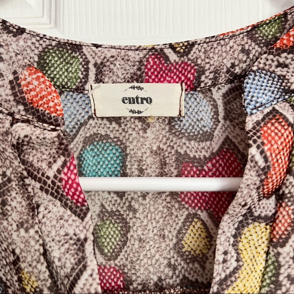 Entro | Multicolor Python Print Sheer Top - image 6